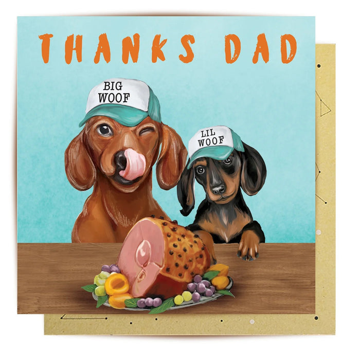 La La Land Card - Thanks Dad Daschunds