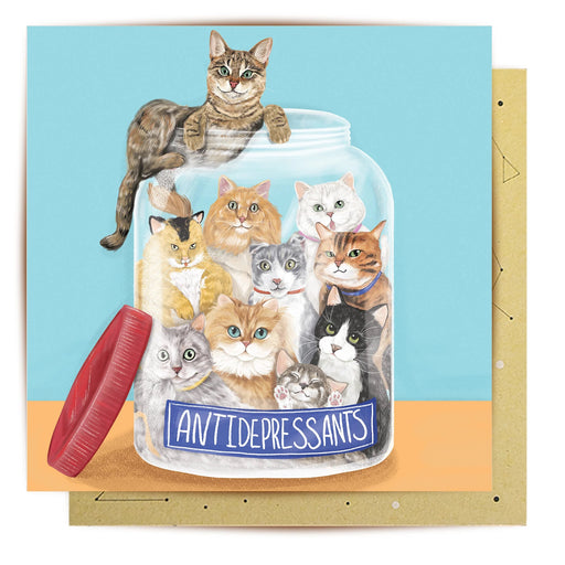 La La Land Card - Antidepressant Cats