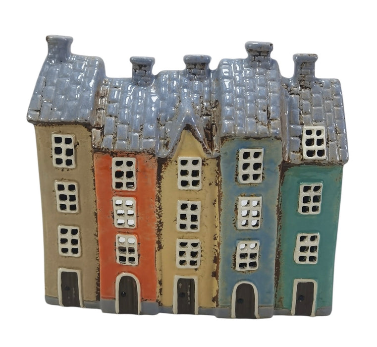 Cottage Tealight - Row of Colourful Houses