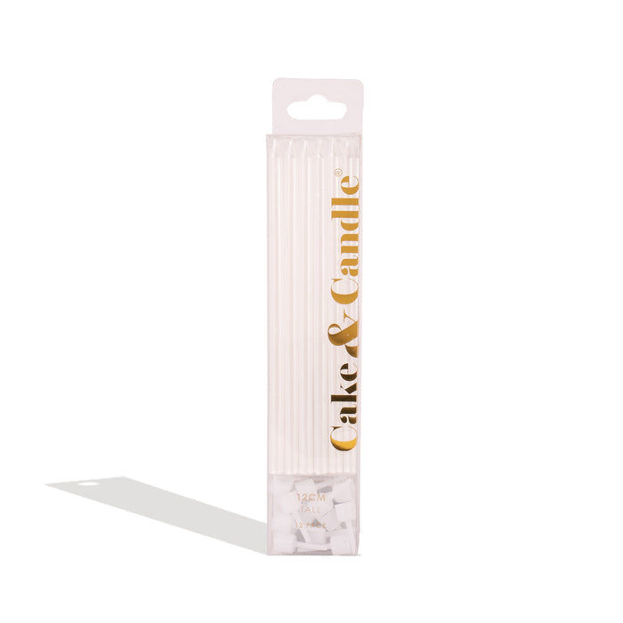 Cake & Candle - Cake Candles Pack of 12 - Pearlised White