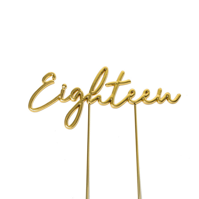 Cake & Candle Cake Topper - Gold Eighteen