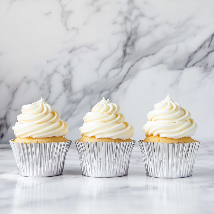 Papyrus Medium Foil Baking Cups 50 Pack - Silver