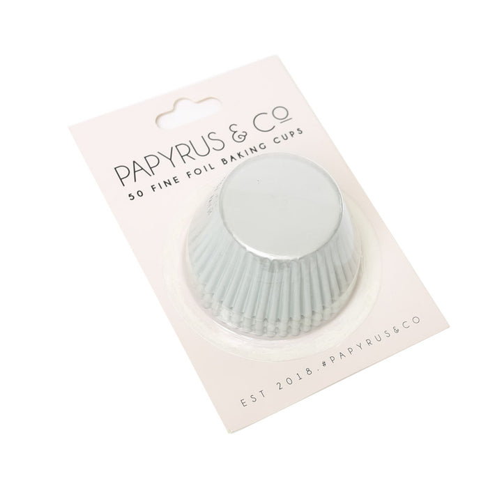 Papyrus Medium Foil Baking Cups 50 Pack - White