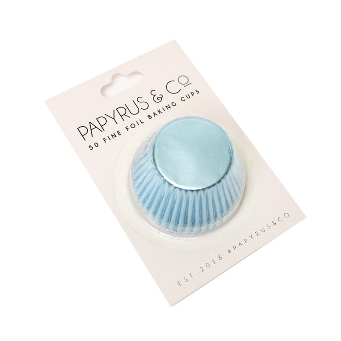 Papyrus Medium Foil Baking Cups 50 Pack - Pastel Blue