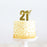 Cake & Candle Cake Topper - Gold 21st