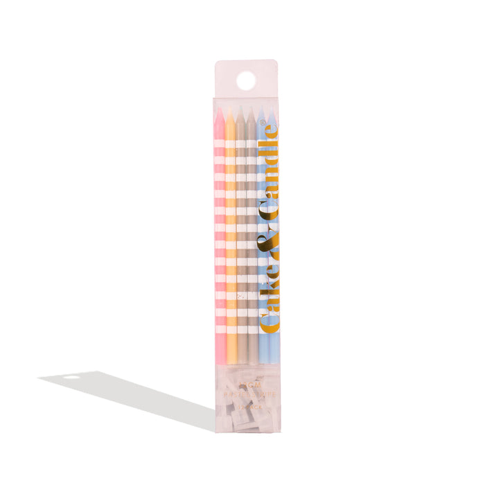 Cake & Candle - Cake Candles - Pastel Striped 12pk