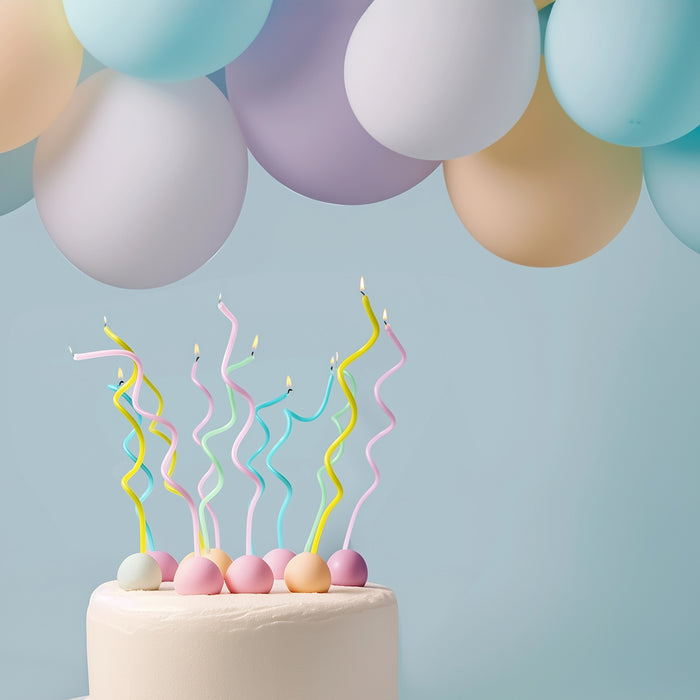 Cake & Candle - Swirly Cake Candles - Pastel Rainbows