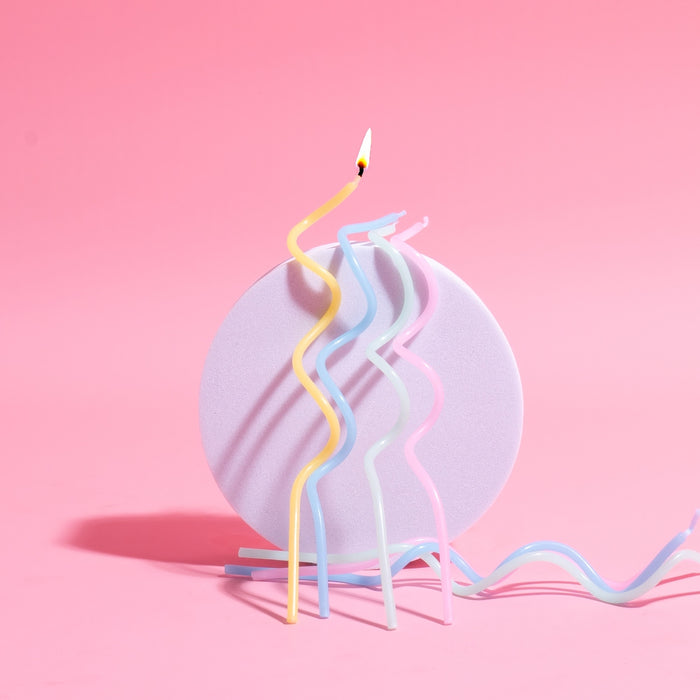 Cake & Candle - Swirly Cake Candles - Pastel Rainbows