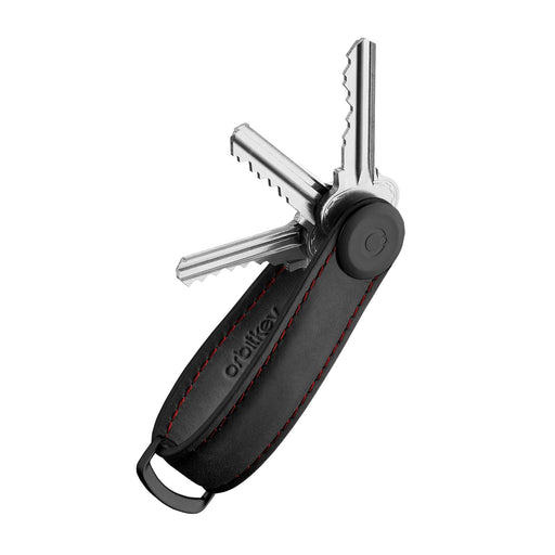 Orbitkey 2.0 Crazy Horse Leather - Black / Red