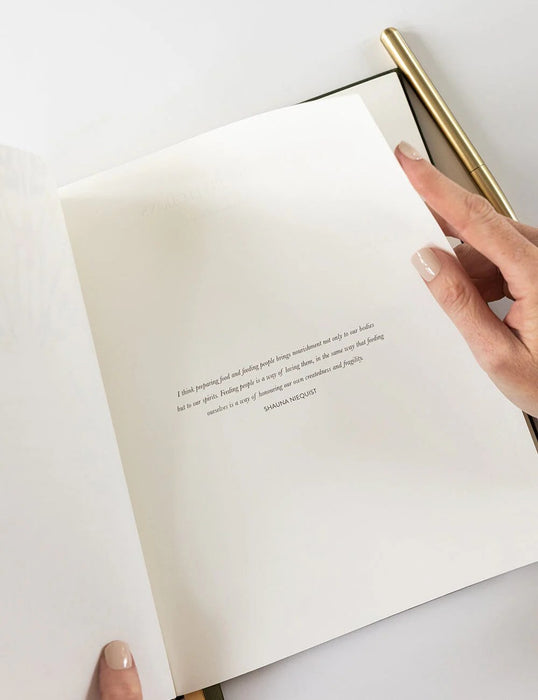 Bespoke Letterpress Heirloom Recipe Book Journal - Basil Green