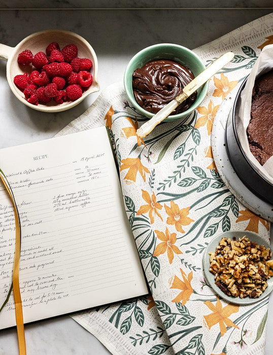 Bespoke Letterpress Heirloom Recipe Book Journal - Basil Green