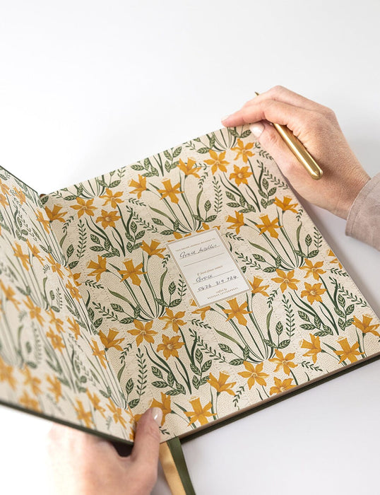 Bespoke Letterpress Heirloom Recipe Book Journal - Basil Green