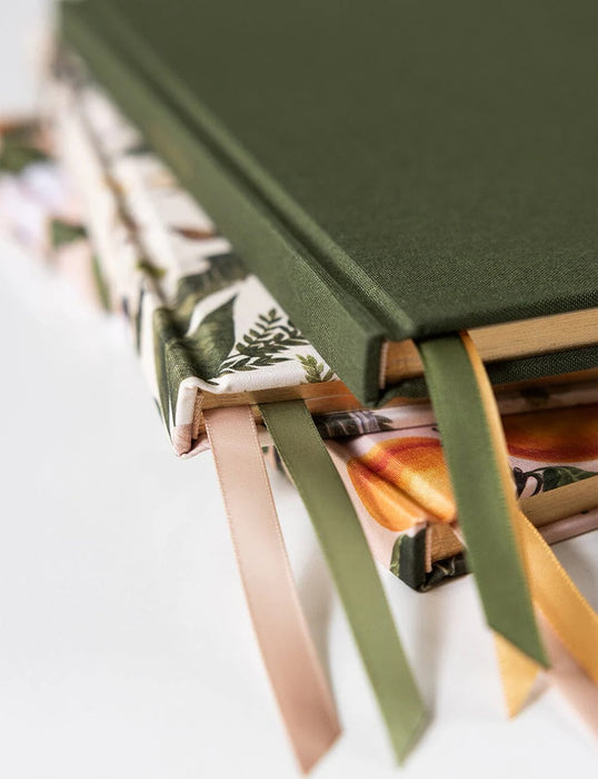 Bespoke Letterpress Heirloom Recipe Book Journal - Basil Green