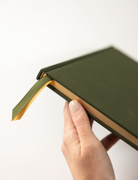 Bespoke Letterpress Heirloom Recipe Book Journal - Basil Green