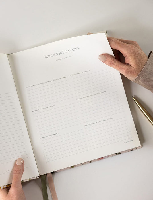 Bespoke Letterpress Heirloom Recipe Book Journal - Cockatoo