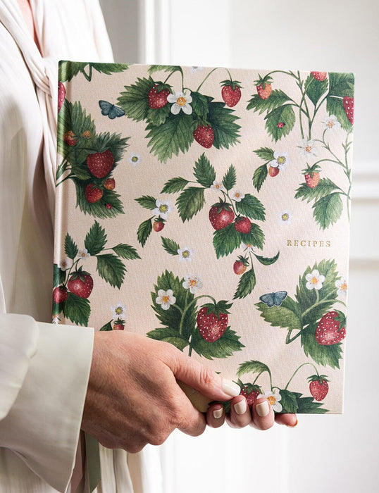 Bespoke Letterpress Heirloom Recipe Book Journal - Strawberries