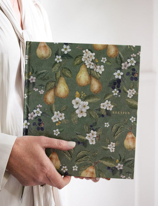 Bespoke Letterpress Heirloom Recipe Book Journal - Pears