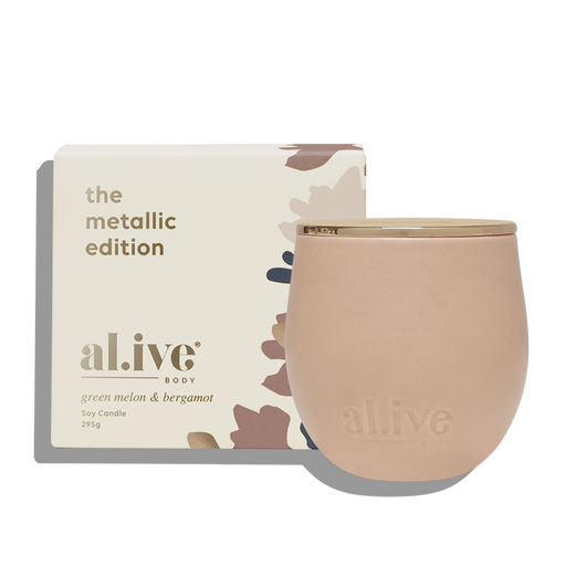 aL.ive Metalic Edition Soy Candle - Green Melon & Bergamot