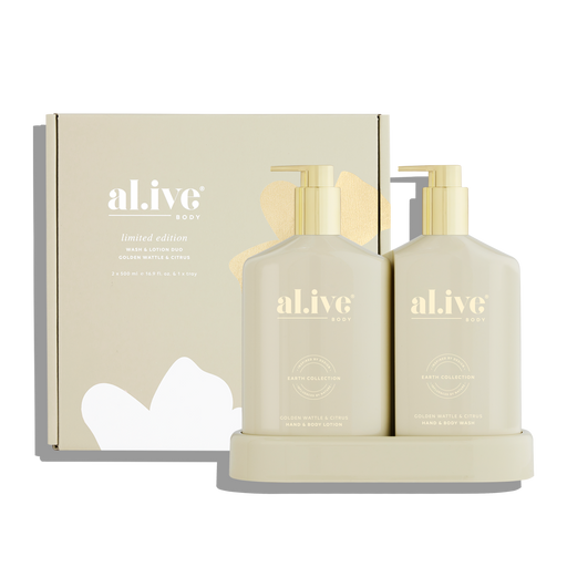 al.ive a Season to Sparkle - Hand & Body Duo Set - Golden Wattle & Citrus