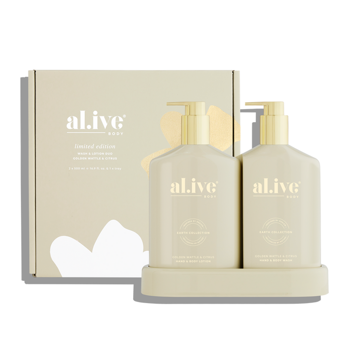 al.ive a Season to Sparkle - Hand & Body Duo Set - Golden Wattle & Citrus