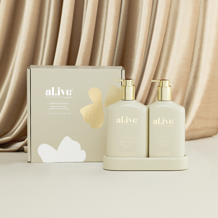 al.ive a Season to Sparkle - Hand & Body Duo Set - Golden Wattle & Citrus