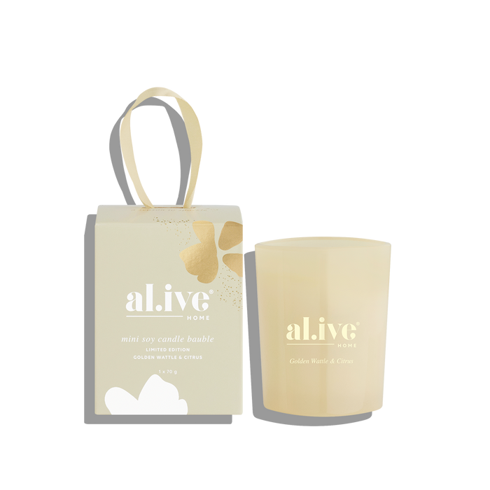 al.ive a Season to Sparkle - Soy Candle - Golden Wattle & Citrus