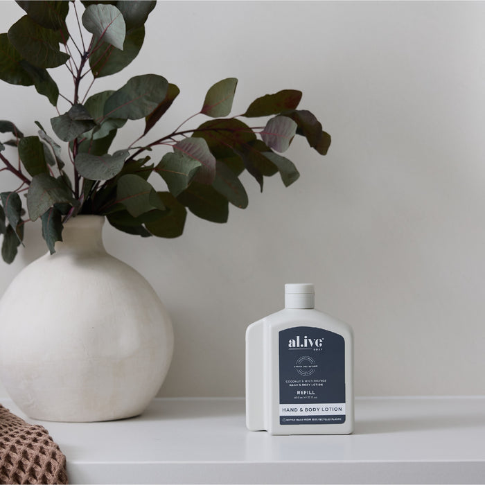 al.ive Lotion Refill 650ml - Coconut & Wild Orange