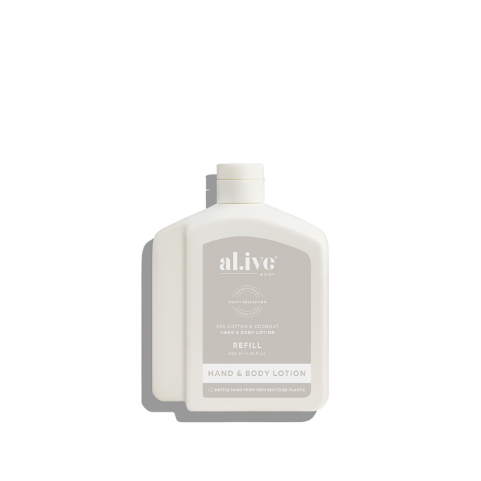 al.ive Lotion Refill 650ml - Sea Cotton & Coconut