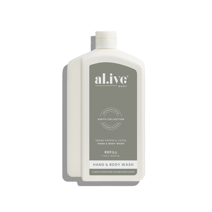 al.ive Wash Refill 1lt - Green Pepper & Lotus