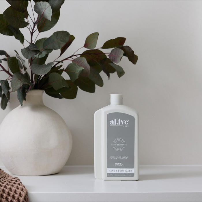 al.ive Wash Refill 1lt - Green Pepper & Lotus