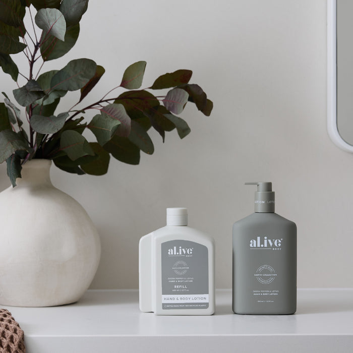 al.ive Lotion Refill 650ml - Green Pepper & Lotus
