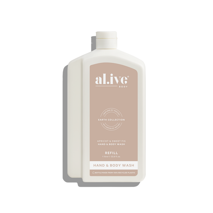 al.ive Wash Refill 1lt - Apricot & Sweet Fig