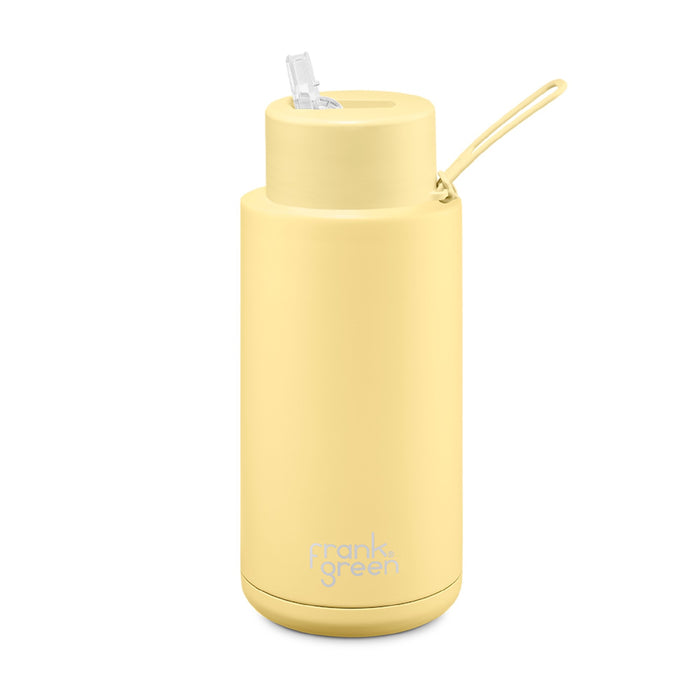 Frank Green Ceramic Reusable Bottle 34oz / 1000ml - Buttermilk