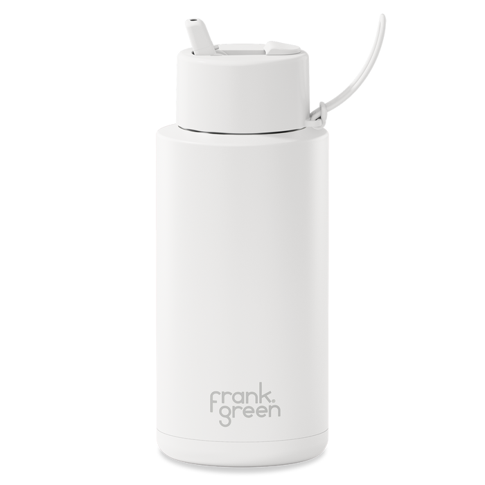 Frank Green Ceramic Reusable Bottle w/flip Lid 34oz / 1000ml - Cloud