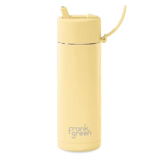 Frank Green Ceramic Reusable Bottle w/flip Lid 20oz / 595ml - Buttermilk