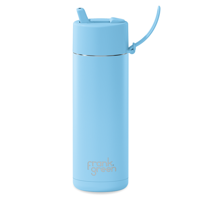 Frank Green Ceramic Reusable Bottle w/flip Lid 20oz / 595ml - Sky Blue