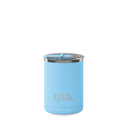 Frank Green Ceramic Reusable Cup Hinged Lid 12oz / 355ml  - Sky Blue