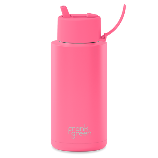 Frank Green Ceramic Reusable Bottle w/flip Lid 34oz / 1000ml - Bubblegum Blast