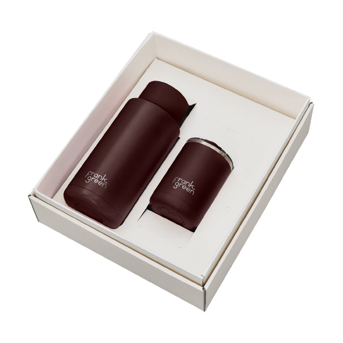 Frank Green The Essentials Gift Set Hinge Edition 12oz + 34oz - Chocolate