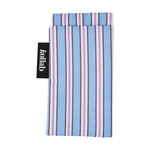 Kollab Glasses Case - Choc Blue Stripe