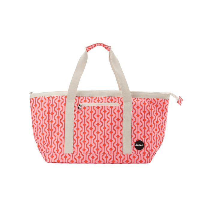 Kollab Insulated Tote Bag - Cherry Zig Zag