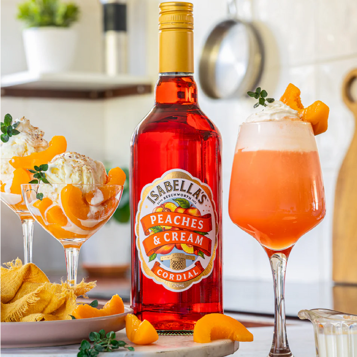 Isabella's Traditional Cordial 700ml - Peaches & Cream