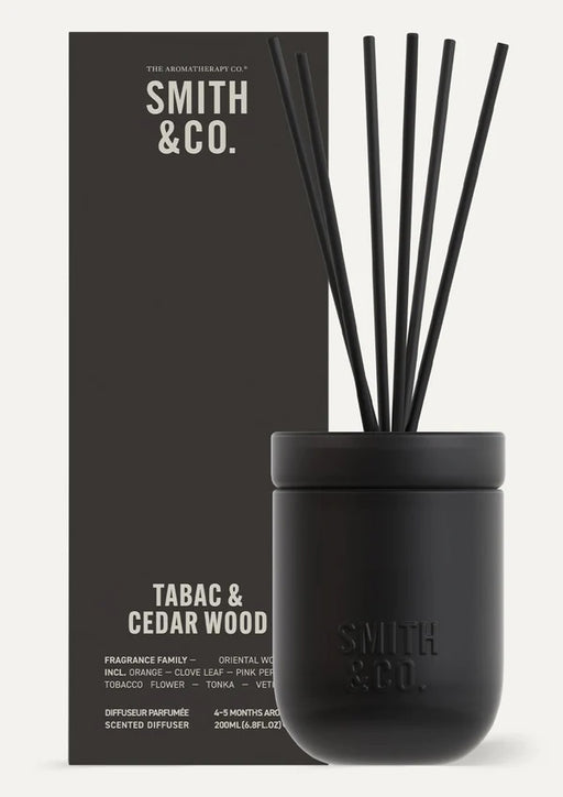 Smith & Co Diffuser 200ml - Tabac & Cedarwood