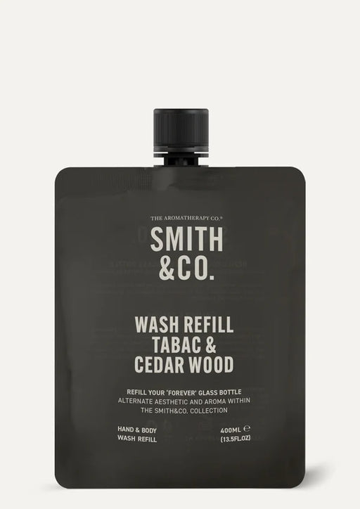 Smith & Co Hand Body Wash Refill 400ml - Tabac & Cedarwood