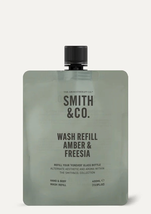 Smith & Co Hand Body Wash Refill 400ml - Amber & Freesia