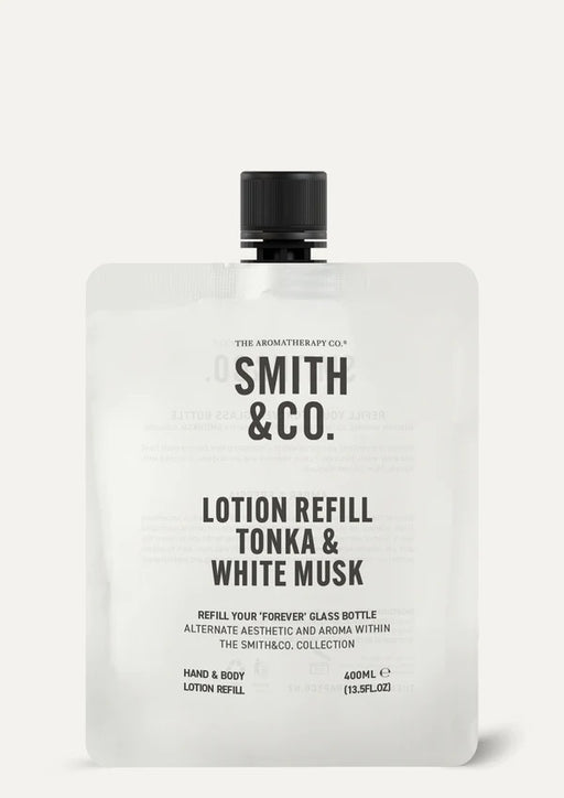 Smith & Co Hand Body Lotion Refill 400ml - Tonka & White Musk