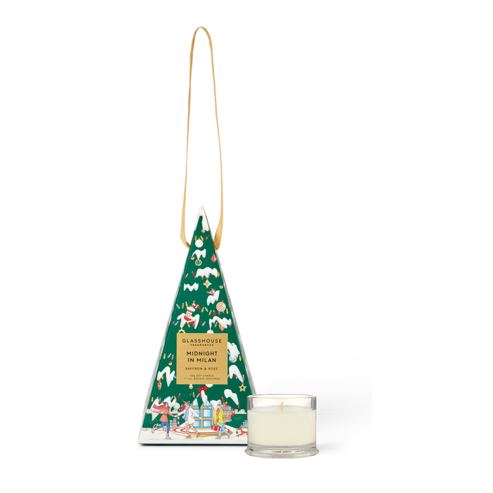 Glasshouse Christmas Bauble 30g Candle - Midnight In Milan 2025