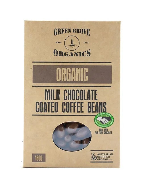 Green Grove Organic Milk Chocolate Coated Coffee Beans 180g - Kitchen Antics