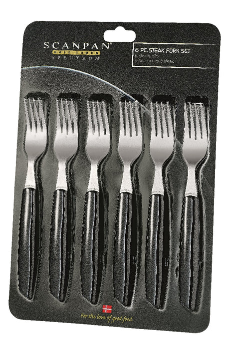 Scanpan Spectrum Forks set of 6 - Black