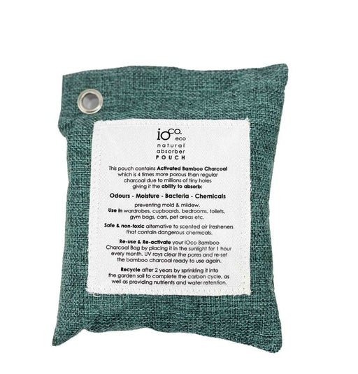 Ioco Bamboo Charcoal Pouch Natural Absorber - Teal - Kitchen Antics
